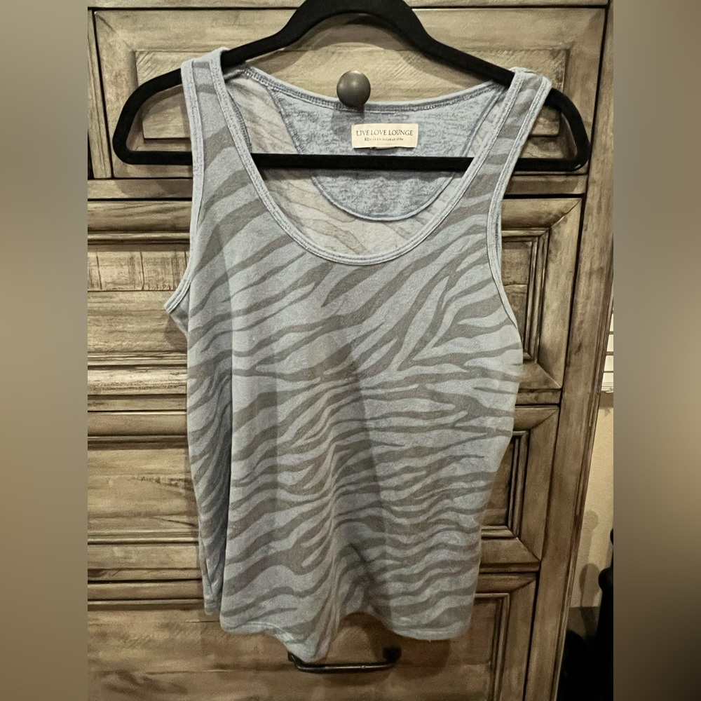 live love lounge pajamas blue 3 piece-XL